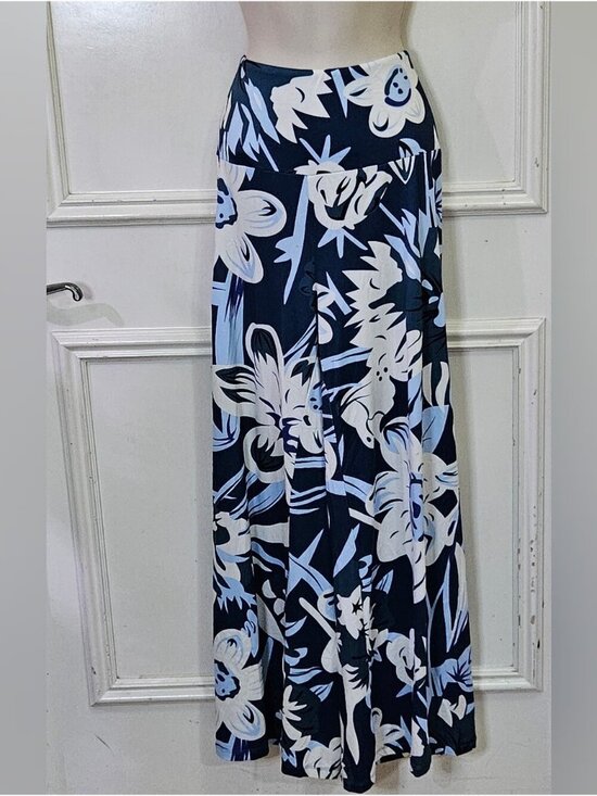 Arolina Pants - Blue & White Floral Palazzo Wide Leg Pants